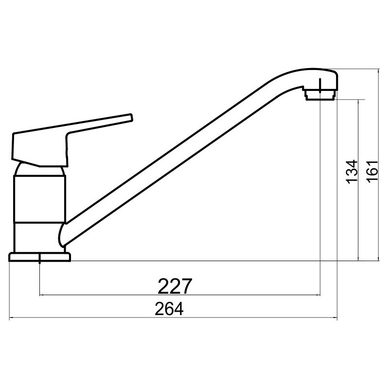 Umyvadlová baterie Titania Iris, chrom, stojánková, bez výpustě, Novaservis 94491,0