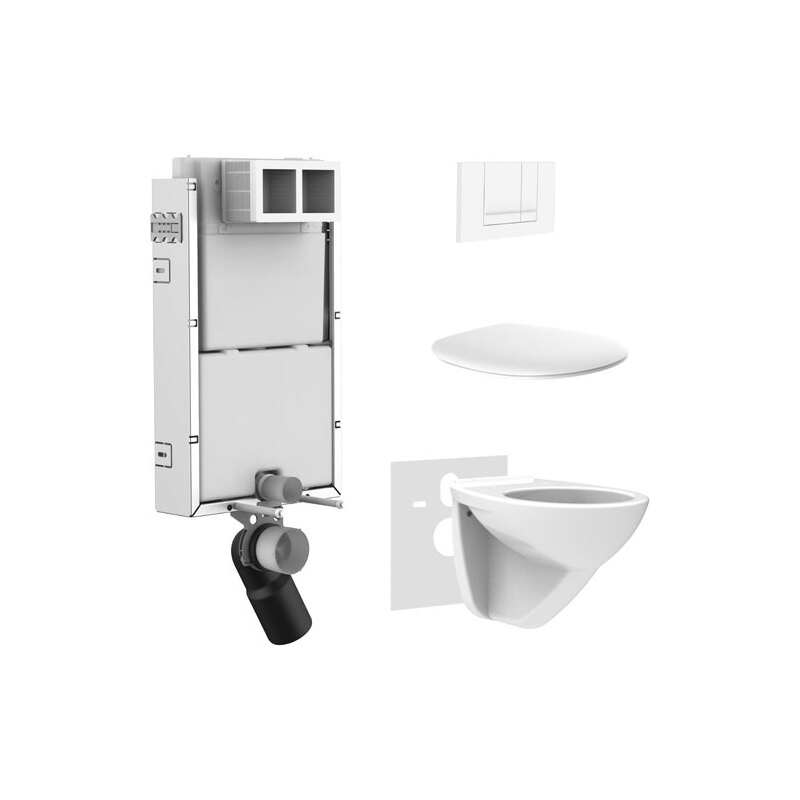 SANIT - WC závěsný komplet PACK PIANO 980 M, pro zazdění