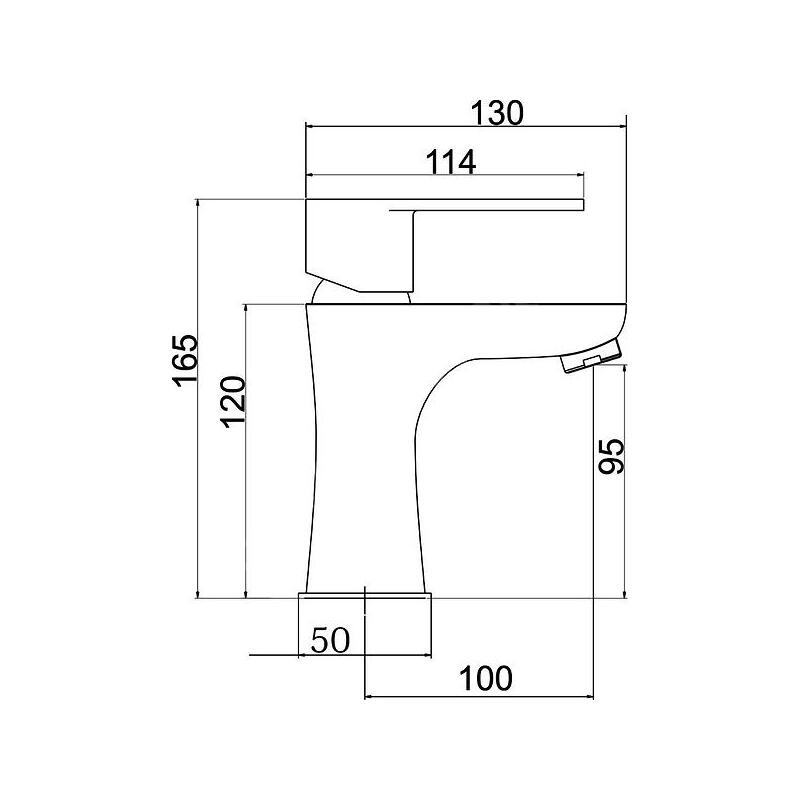 Umyvadlová baterie Titania Fresh, chrom, stojánková, bez výpustě, Novaservis 96001/1,0