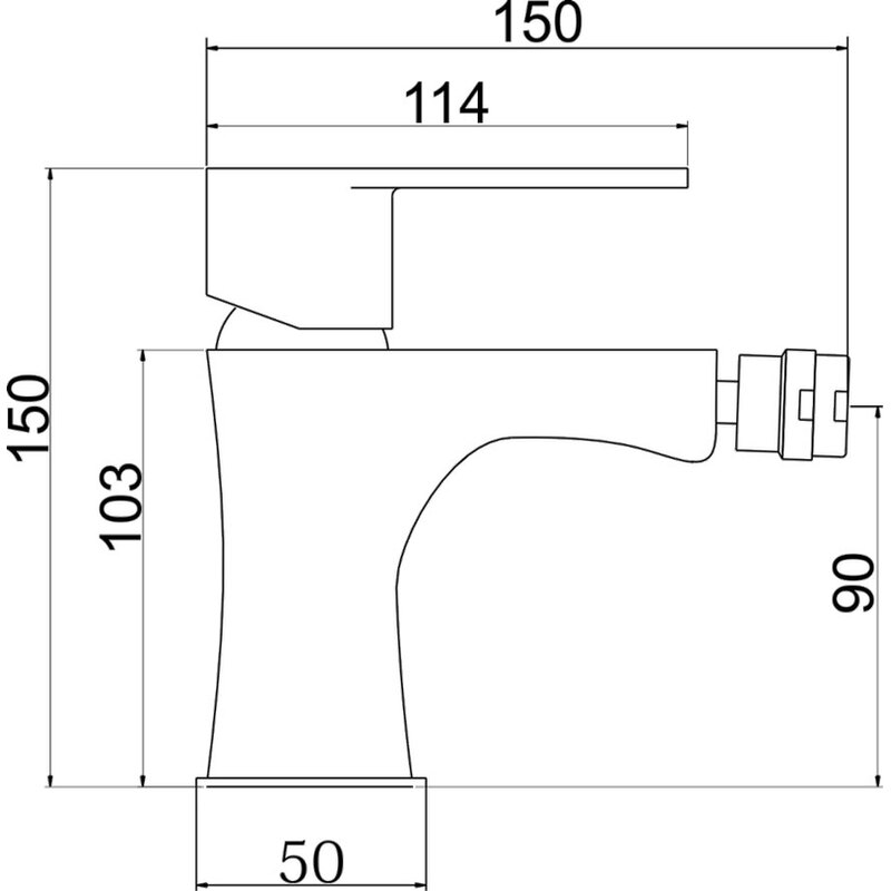 Bidetová baterie Titania Fresh, chrom, stojánková, s výpustí, Novaservis 96011,0