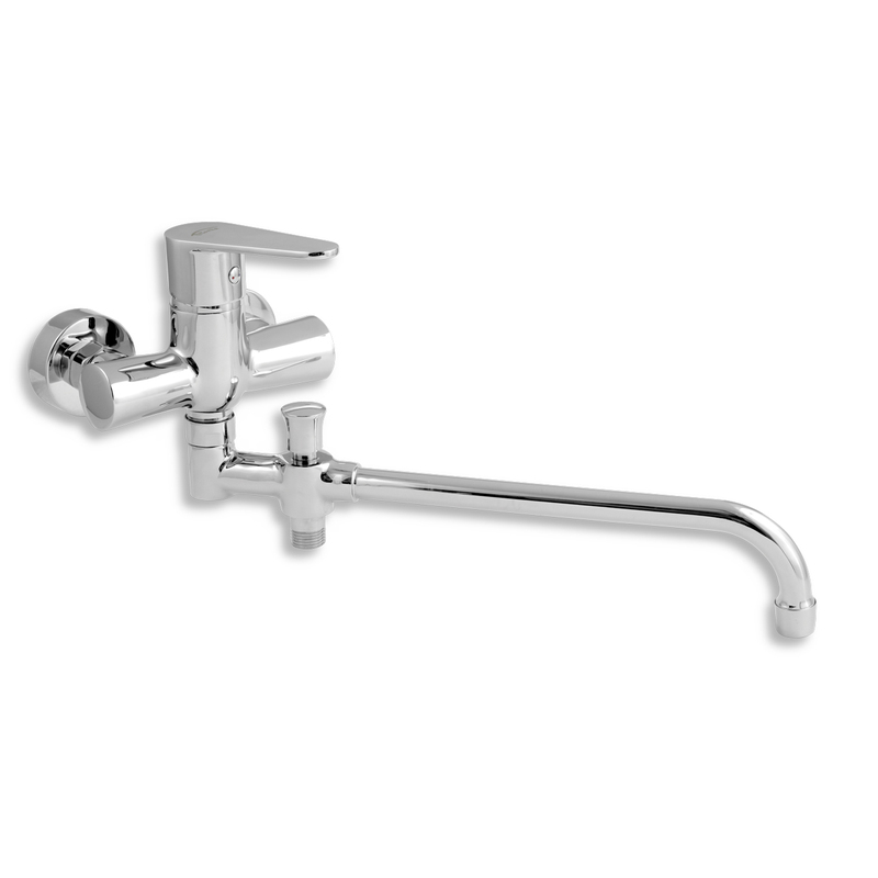 Umyvadlová paneláková baterie Titania Fresh 100 mm, chrom, nástěnná, bez příslušenství, Novaservis 96037/1,0