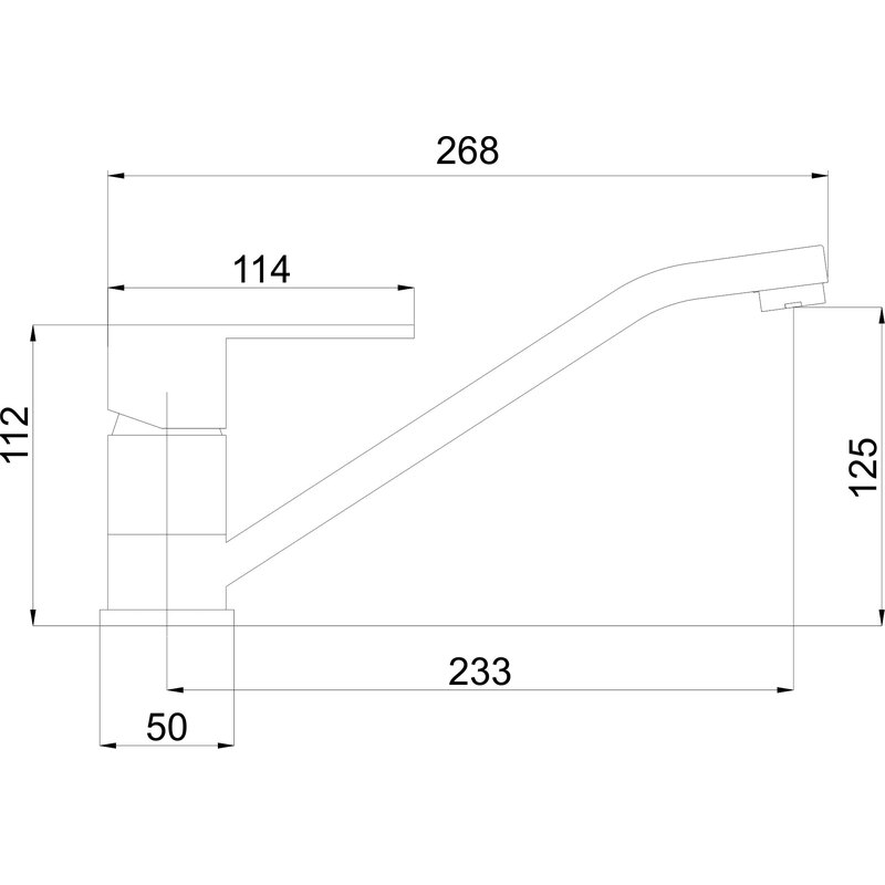 Dřezová baterie Titania Fresh, chrom, stojánková, Novaservis 96091,0