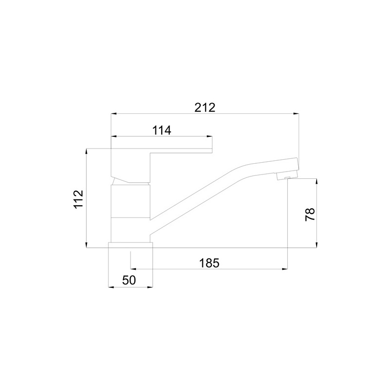Umyvadlová baterie Titania Fresh, chrom, stojánková, bez výpustě, Novaservis 96096,0