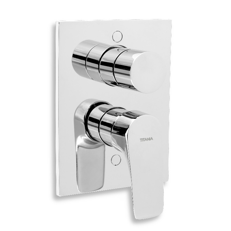 Sprchová/vanová baterie Titania Nice, chrom, podomítková, bez příslušenství, Novaservis 97050R,0