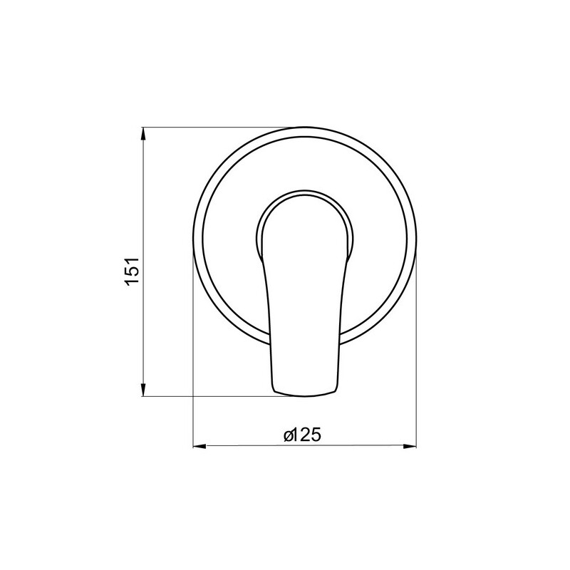 Sprchová baterie Titania Nice, chrom, podomítková, bez příslušenství, Novaservis 97050,0
