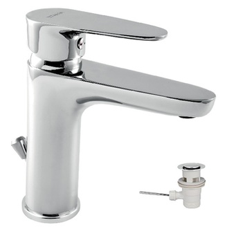 Umyvadlová baterie Titania Smart, chrom, stojánková, s výpustí, Novaservis 98001,0