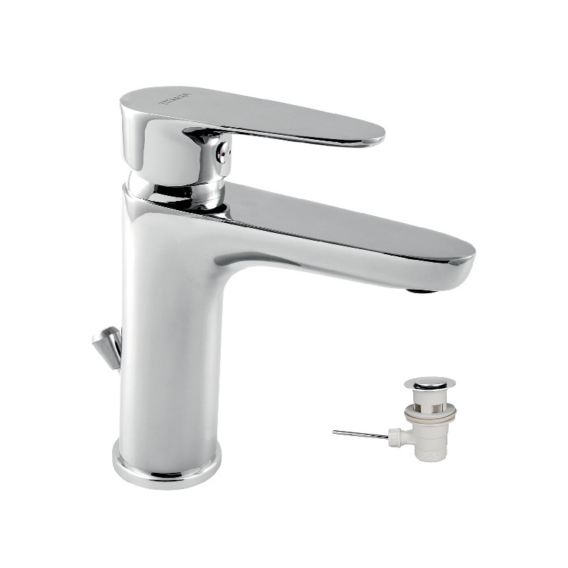 Umyvadlová baterie Titania Smart, chrom, stojánková, s výpustí, Novaservis 98001,0