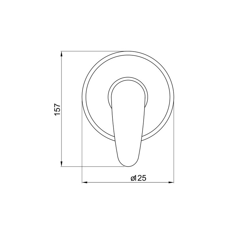 Sprchová baterie Titania Smart, chrom, podomítková, bez příslušenství, Novaservis 98050,0