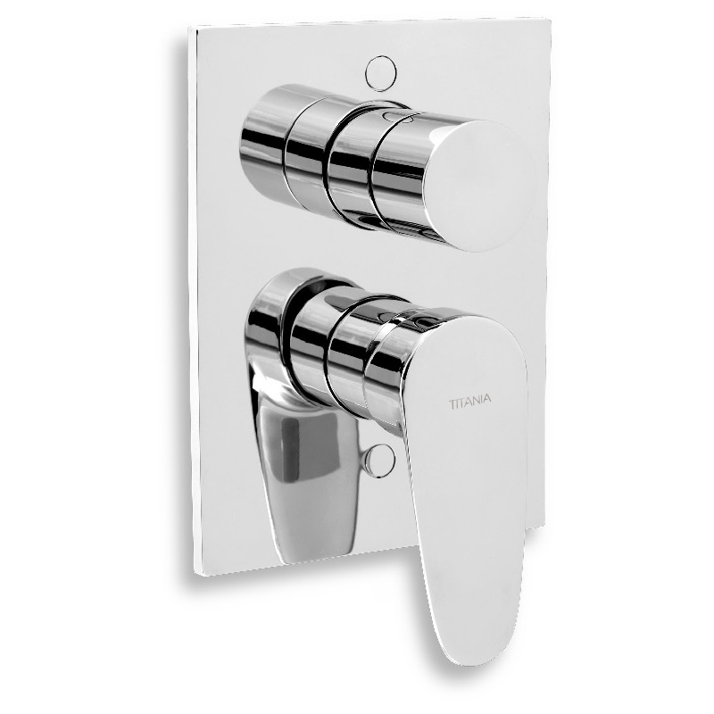 Vanová baterie Titania Smart, chrom, podomítková, s příslušenstvím, Novaservis 98050R,0