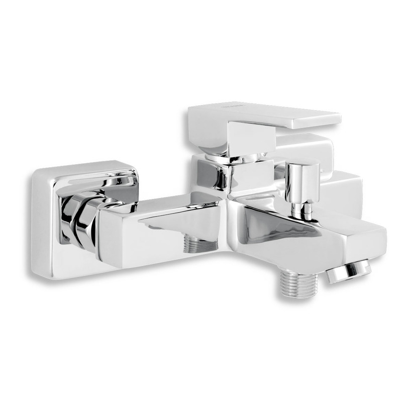 Vanová baterie Titania Cube 150 mm, chrom, nástěnná, bez příslušenství, Novaservis 98820/1,0