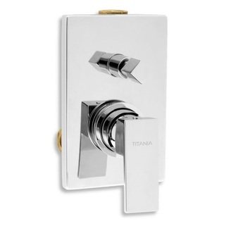 Sprchová baterie Titania Cube, chrom, podomítková, bez příslušenství, Novaservis 98850R,0