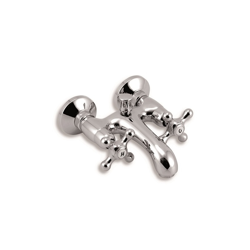 Vanová baterie Titania Retro II 100 mm, chrom, nástěnná, bez příslušenství, Novaservis 99124/1,0