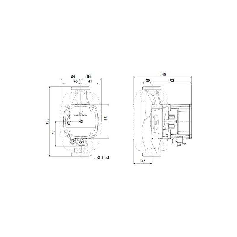 Oběhové čerpadlo ALPHA1 L 25-60/180, Grundfos 99160584