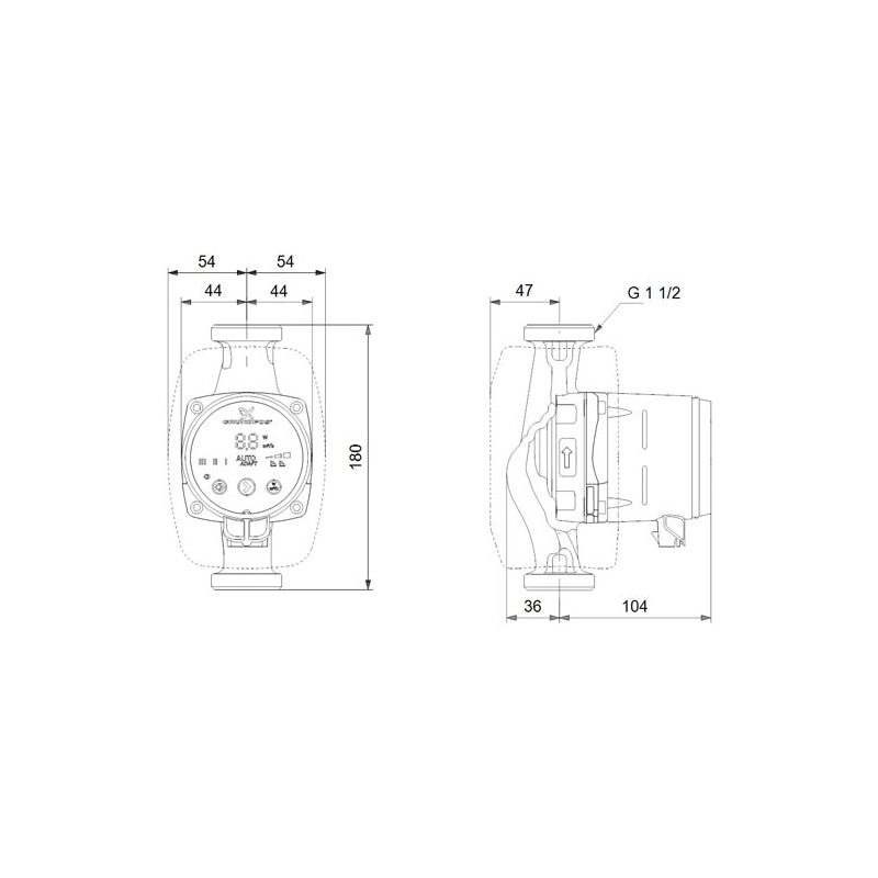 Oběhové čerpadlo ALPHA2 25-60/180, Grundfos 99411175