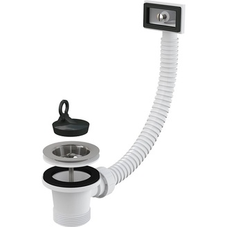 Dřezová výpusť 6/4, nerez mřížka, s flexi přepadem, Alcadrain A331