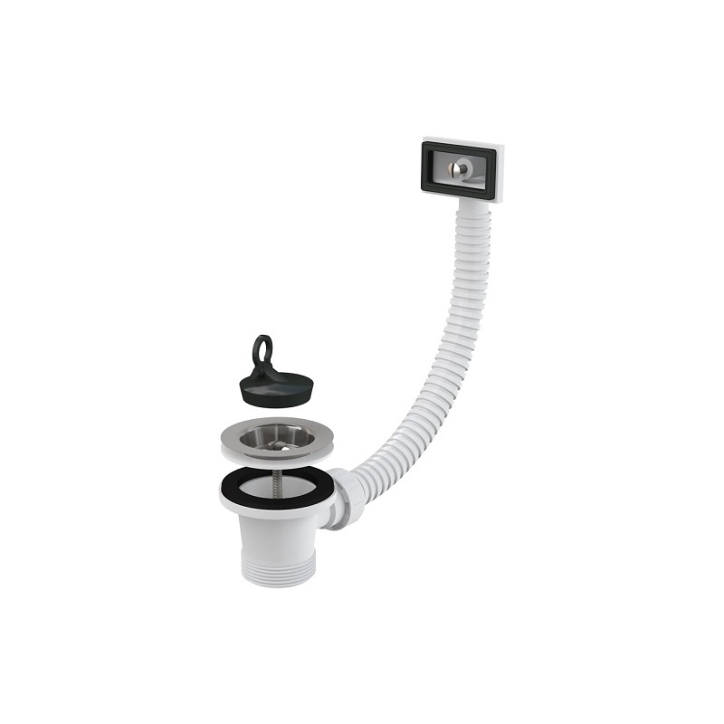 Dřezová výpusť 6/4, nerez mřížka, s flexi přepadem, Alcadrain A331