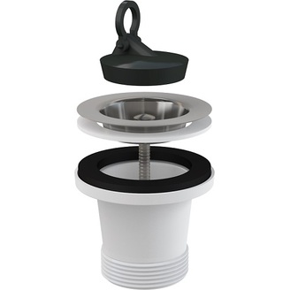 Dřezová výpusť 6/4, nerez mřížka, Alcadrain A34