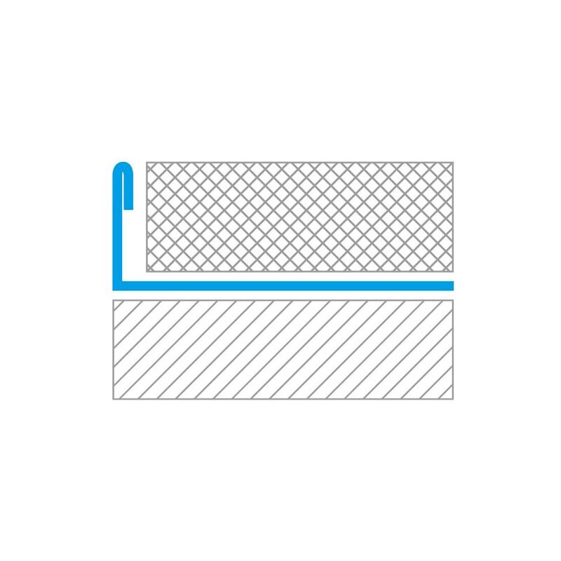 Ukončovací lišta L 11 mm, 2,5 m, nerez kartáč, Acara AAELK 110