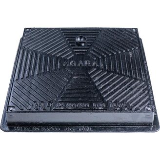 Šachtový poklop AGARA B125, litinový, 600 x 600 mm, s tlumící vložkou, HECKL