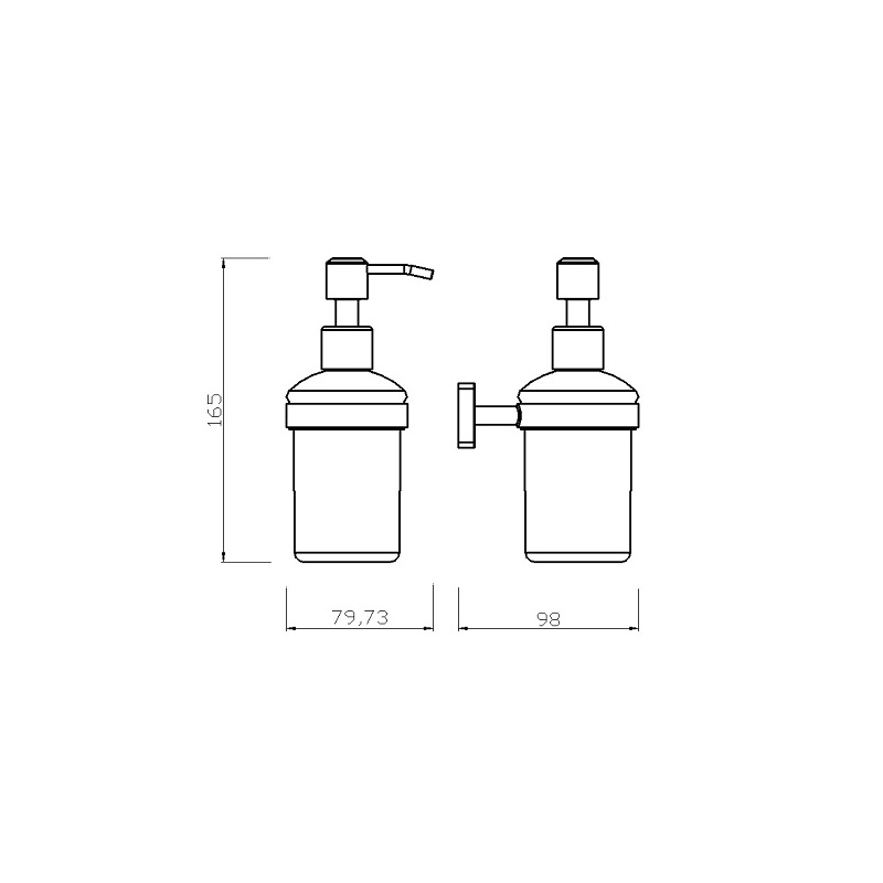 Dávkovač mýdla Greta, černá matná, Novaservis, AGR34BL