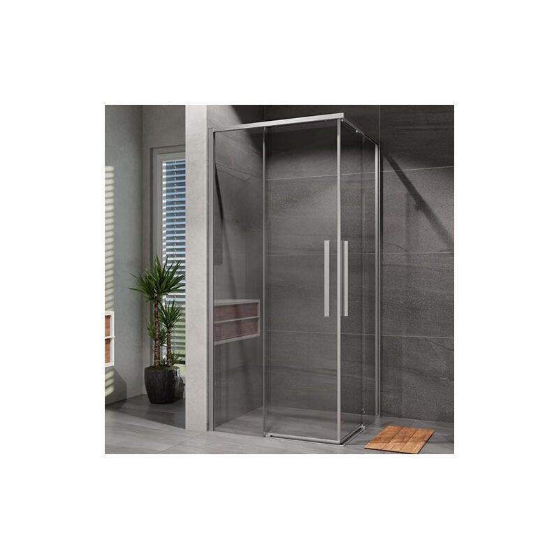 Sprchový kout Alvaro 90 x 90 cm, sklo čiré, profil aluchrom, čtverec, Lansanit CZD99