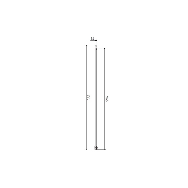 Sprchová stěna Alvaro 1000 mm, sklo čiré, profil chrom, Lansanit LAN05030