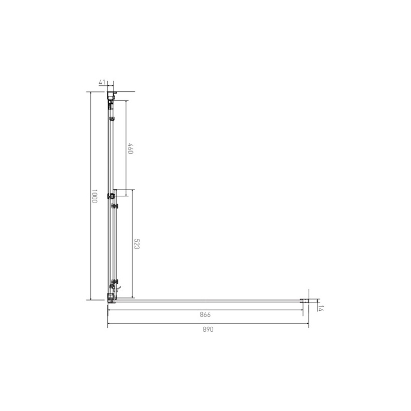 Sprchový kout Alvaro 100 x 90 cm, sklo čiré, profil aluchrom, obdélník, Lansanit SZD10/SPZD90
