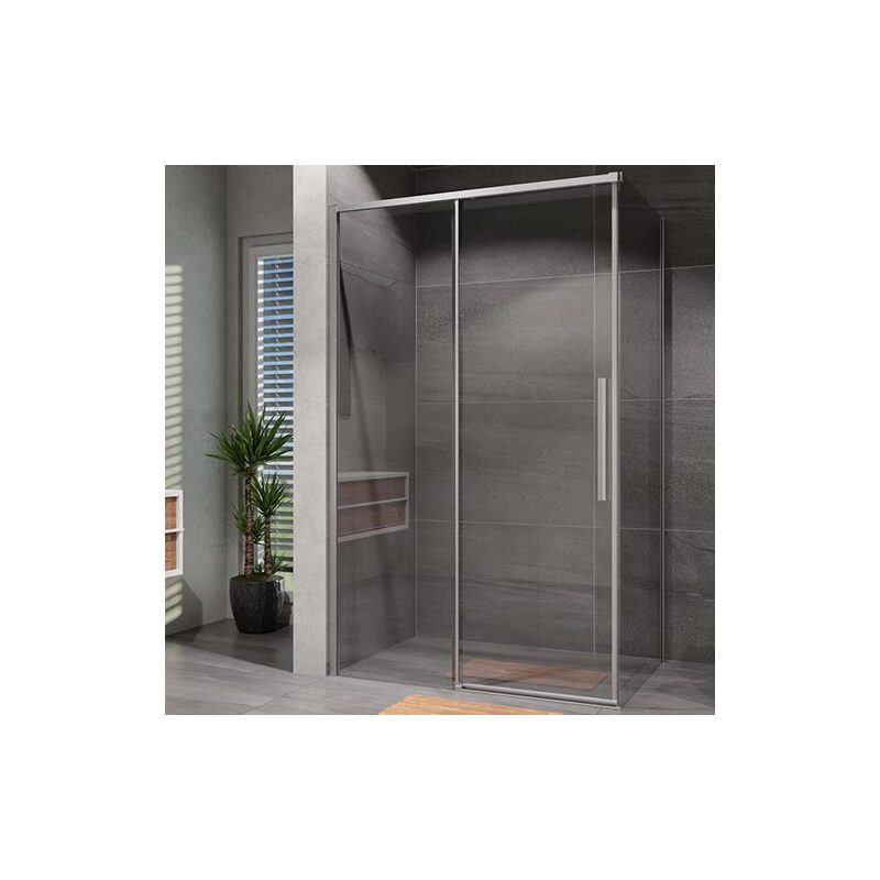 Sprchový kout Alvaro 110 x 80 cm, sklo čiré, profil aluchrom, obdélník, Lansanit SZD11/SPZD80