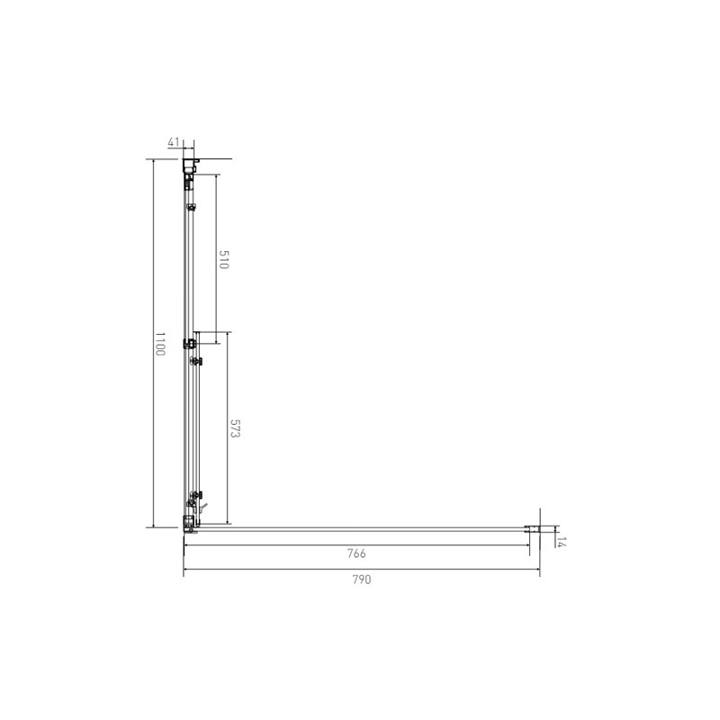 Sprchový kout Alvaro 110 x 80 cm, sklo čiré, profil černý, obdélník, Lansanit SZD11-B/SPZD80-B