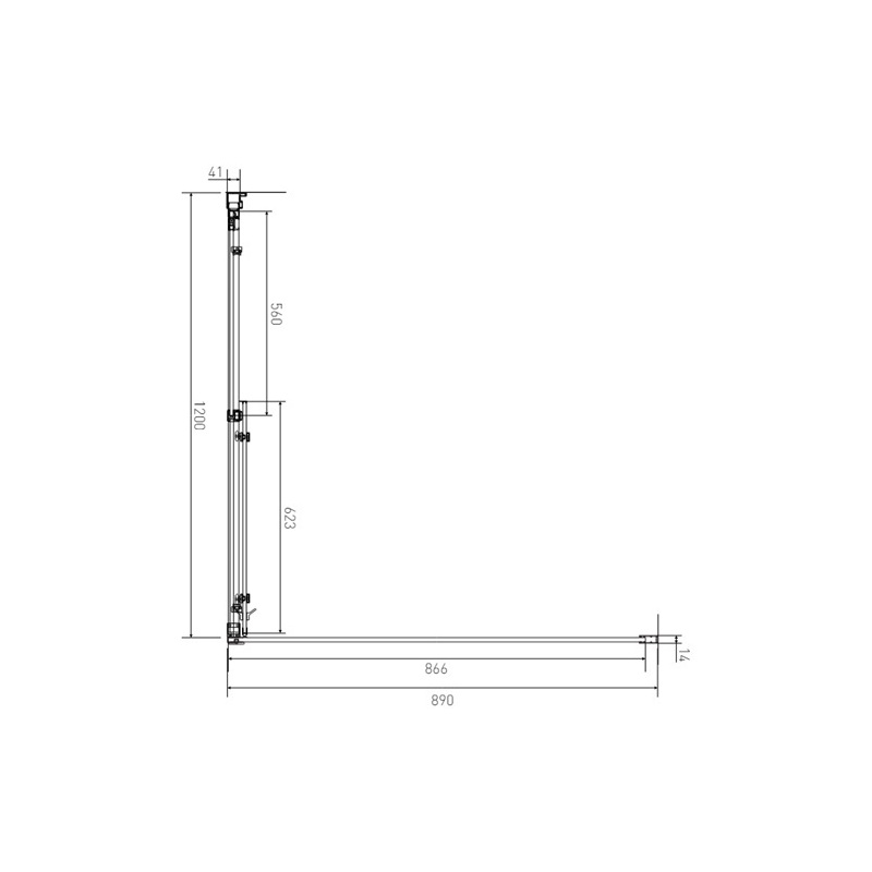 Sprchový kout Alvaro 120 x 90 cm, sklo čiré, profil černý, obdélník, Lansanit SZD12-B/SPZD90-B