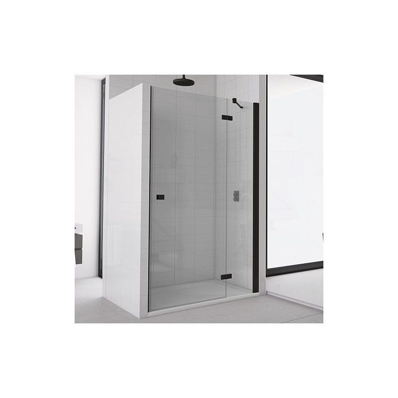 Sprchové dveře ANNEA Black AN13 P 1000 mm, sklo čiré, profil černý, pravé, SanSwiss AN13D10000607