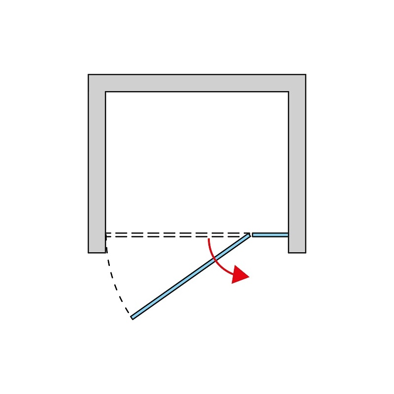 Sprchové dveře ANNEA Black AN13 P 1000 mm, sklo čiré, profil černý, pravé, SanSwiss AN13D10000607