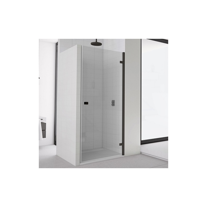 Sprchové dveře ANNEA Black AN1C P 1000 mm, sklo čiré, profil černý, pravé, SanSwiss AN1CD10000607