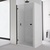 Sprchové dveře ANNEA Black AN1C L 900 mm, sklo čiré, profil černý, levé, SanSwiss AN1CG09000607