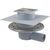 Podlahová vpusť 105 x 105 mm, mřížka nerez, boční odtok d 50 mm, Alcadrain APV1324