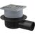 Podlahová vpusť 105 x 105 mm, mřížka nerez, boční odtok d 50 mm, Alcadrain APV26
