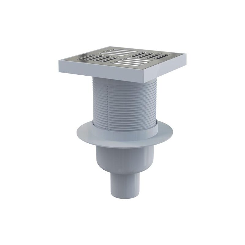 Podlahová vpusť 150 x 150, mřížka nerez, spodní odtok d 50 mm, Alcadrain APV6411