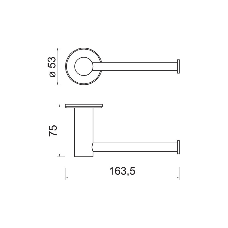 Držák toaletního papíru Smile, leštěný nerez, Novaservis, ASM33