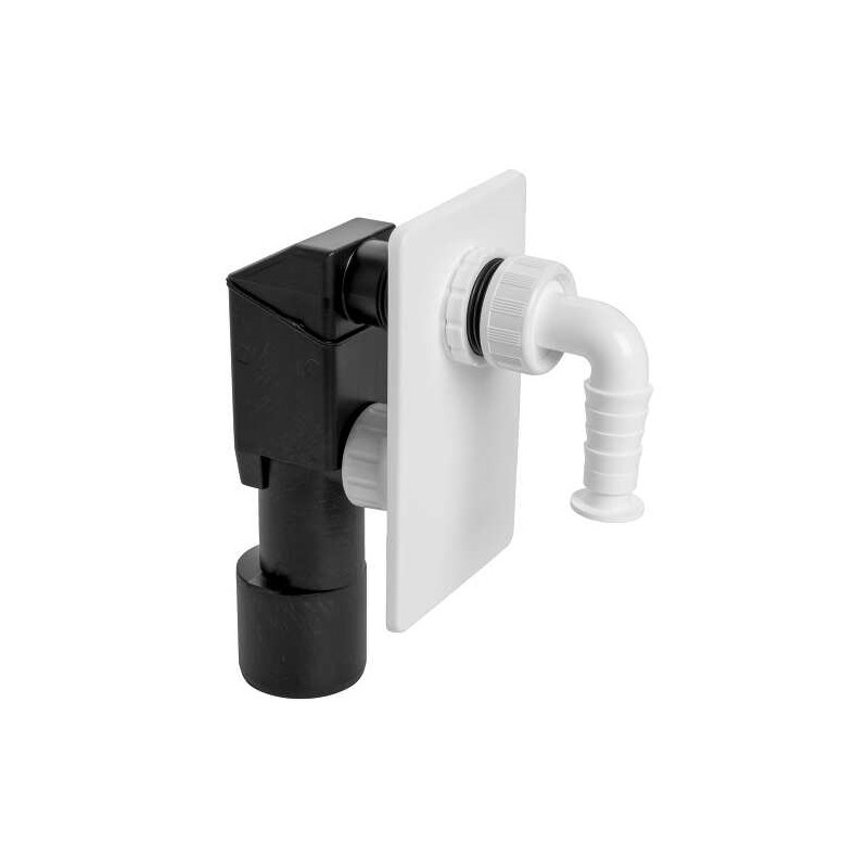 Pračkový sifon, odpad 40/50 mm, podomítkový, bílý, Plast Brno EPPP450