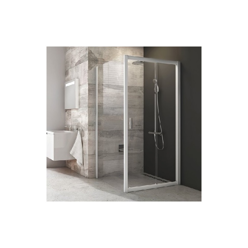 Sprchová stěna pevná Blix BLPS 900 mm, sklo transparent, profil bílý, Ravak, 9BH70100Z1