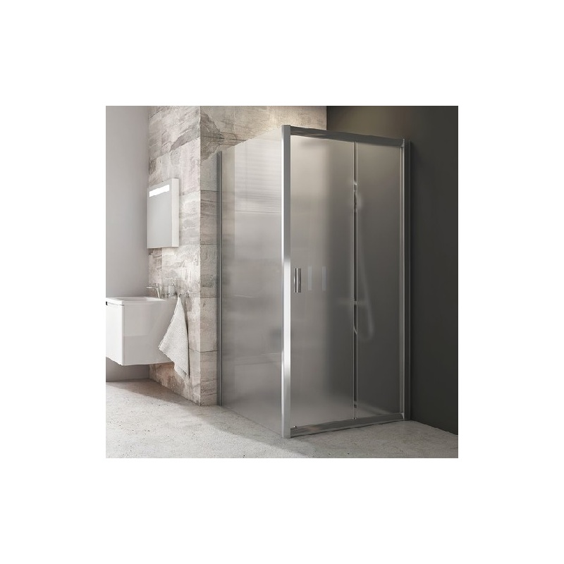 Sprchová stěna pevná Blix BLPS 800 mm, sklo grape, profil satin, Ravak, 9BH40U00ZG