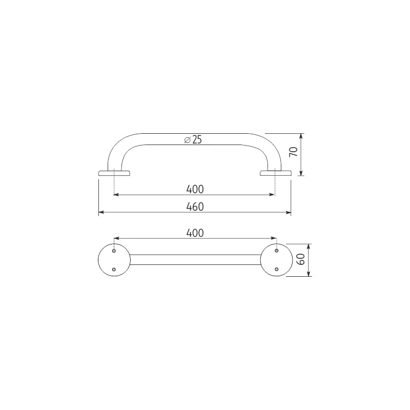 Madlo 400 x 25 mm, Nimco BM 7235-18
