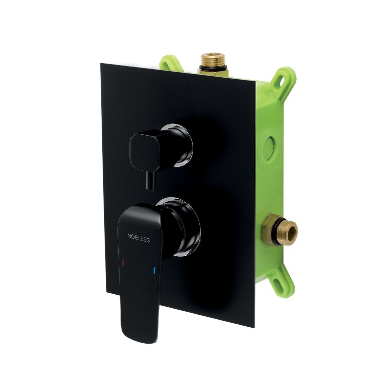 Sprchová baterie Nobless Tina, černý, podomítková, bez příslušenství, Novaservis BOX38051R,5