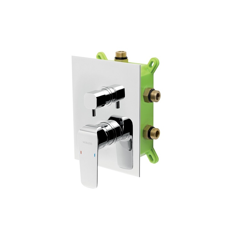 Sprchová baterie Nobless Tina, chrom, podomítková, bez příslušenství, Novaservis BOX38051RX,0