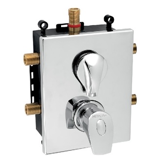 Sprchová baterie Metalia 57, chrom, podomítková, termostatická, bez příslušenství, Novaservis BOX57052RXT,0