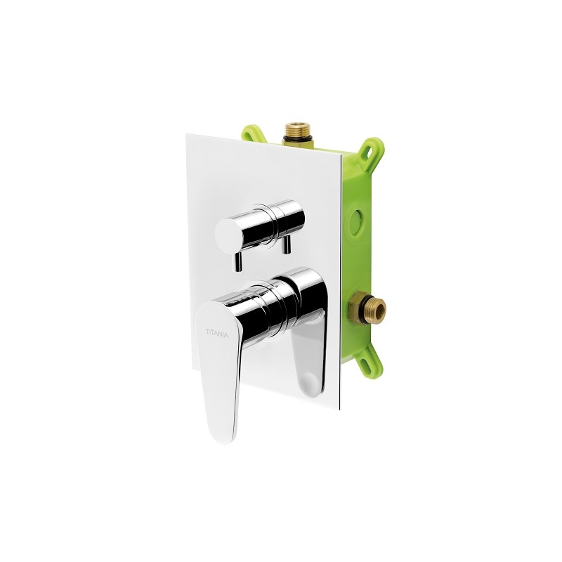 Vanová baterie Titania Fresh, chrom, podomítková, bez příslušenství, Novaservis BOX96051R,0