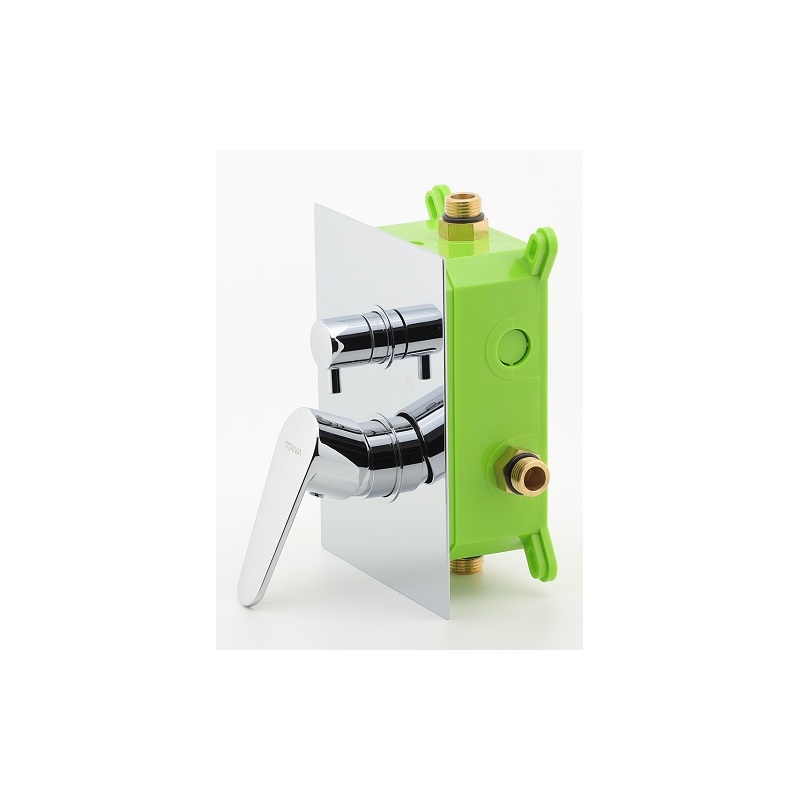 Vanová baterie Titania Fresh, chrom, podomítková, bez příslušenství, Novaservis BOX96051R,0