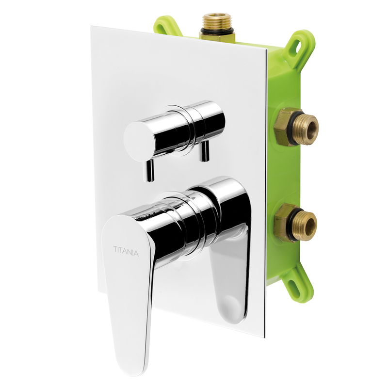 Sprchová baterie Titania Fresh, chrom, podomítková, bez příslušenství, Novaservis BOX96051RX,0