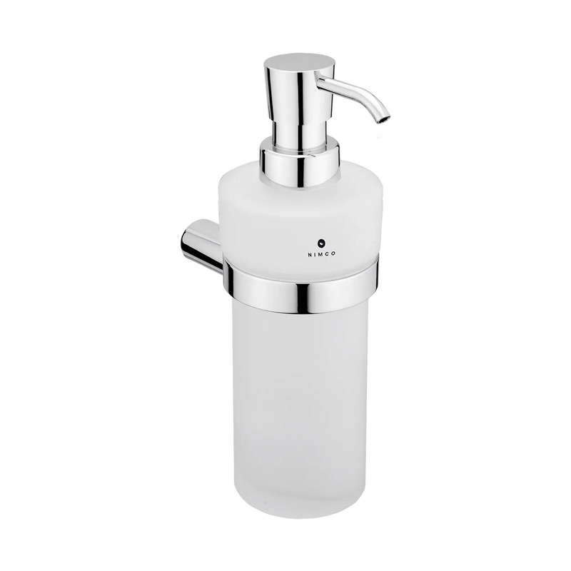 Dávkovač tekutého mýdla, pumpička plast BORMO chrom, sklo, Nimco BR 11031W-26