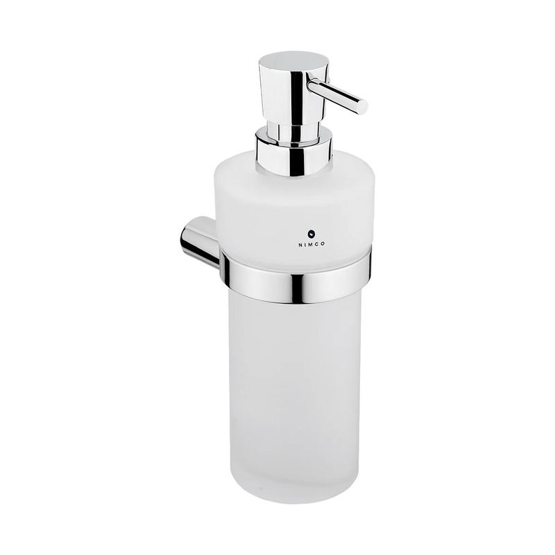 Dávkovač tekutého mýdla, pumpička mosaz BORMO chrom, sklo, Nimco BR 11031W-T-26